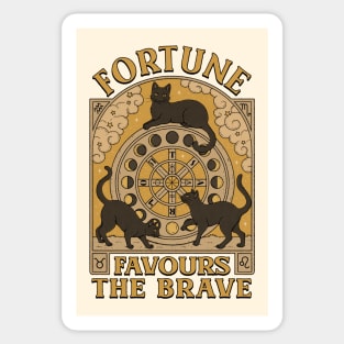 Fortune Favours the Brave Sticker